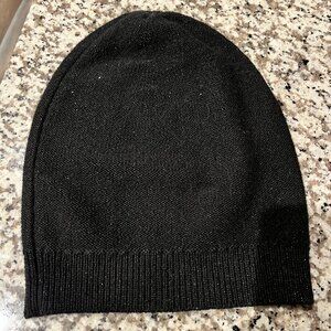 Brand New Cashmere Beanie Hat Fall/Winter Accessories-Black with subtle sequins